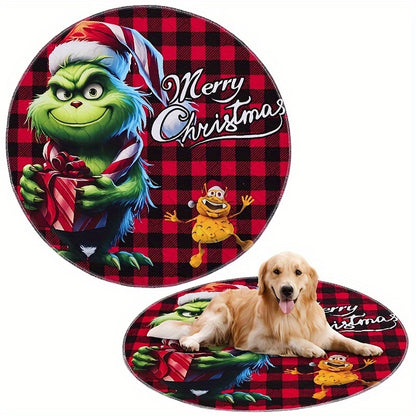 Wowodiandian Christmas Pet Bed Mat for Dogs and Cats Machine Washable NonSlip Soft Comfortable Reusable Resting Pet Pad for Living Room Bedroom Entrance  Holiday Decoration Polyester Fiber Material MultiUse