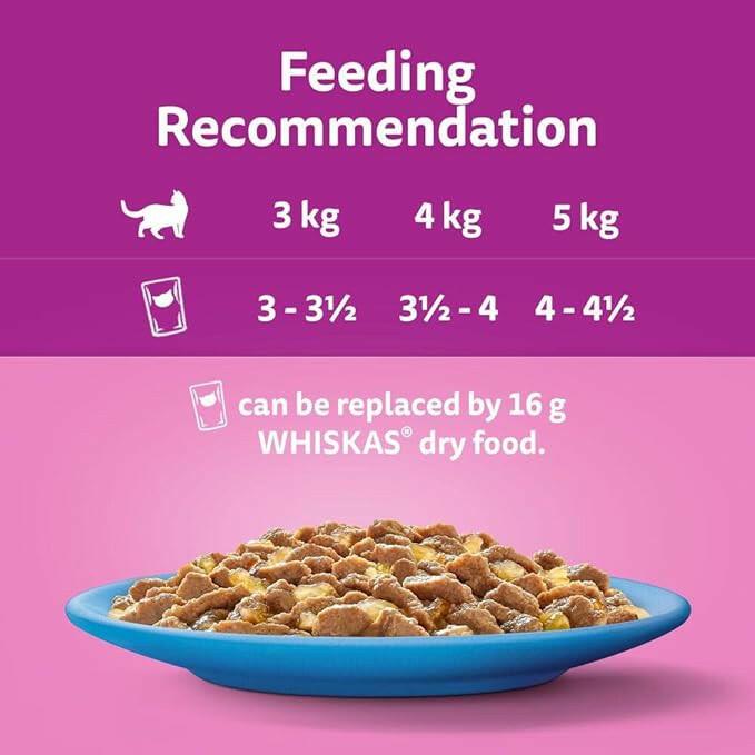 WHISKAS® Fish Favourites in Jelly 1+ Adult Wet Cat Food Pouches 12 x 85g|whiskas cat food - onestop Store